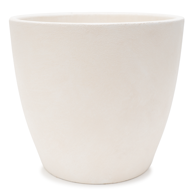 Кашпо Бутон Замша d44см 40л бетон белый 