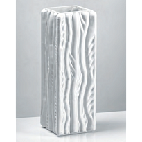 Ваза из стекла Квадрат Кора d12*12*h30см белый