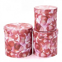 Коробка шляпная Калейдскоп d19*h19см красный