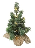 Елочка заснеженная с LED-подсветкой в мешочке h28см 