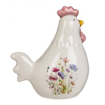 Сувенир Курочка керамика 8,5*14,5*h17,5см белый