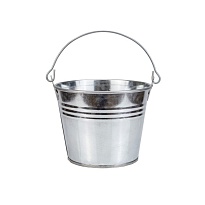 Кашпо Три линии Ведерко с ручкой d11,5 h9см металл 