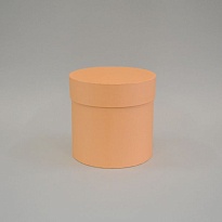 Коробка шляпная с крышкой d15*h15см базовый персиковый