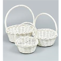 Корзина (ива) d23*h11*hh23см круг белый