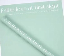 Пленка матовая 58см*10м 65мкр Fall in love зеленая пастель