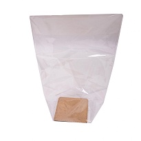 Пакет на жестком дне №1,5 14х14х53см прозр Строчка