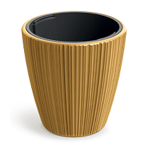 Кашпо Prosperplast ORO d47 h50см 31л с вкладкой пластик горчичный