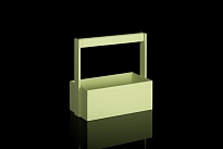 Ящик декоративный с ручкой №1 25*12,5 h10*h23см пастельно-зеленый