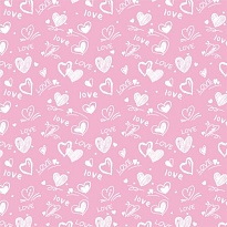 Пленка матовая 58см*10м 65мкр Магия любви розовый