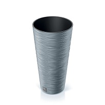 Кашпо Prosperplast Furu Round Slim d30 h57,5см 15л с вкладкой пластик бетон