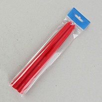 Свеча стержень, коническая d2,2*h25cм, 2шт, красный