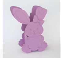 Кашпо Зайка 25*10 h32 сиреневый
