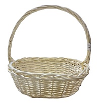 Корзина плетеная (ива) d28*h10*hh20см натуральный
