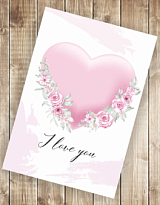 Открытка I love you 9,5*14см