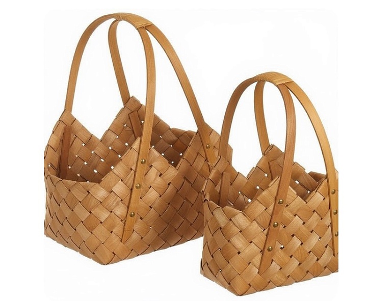 Корзина (секвойя) d30*21*h13*hh39см сумка коричневый