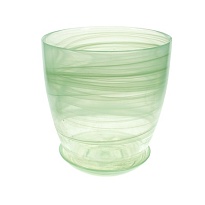 Горшок Шифон d14.5 h15.5см 1,6л с поддоном стекло алеб. зеленый