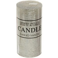 Свеча колонна New Star d5*h10см серебряный