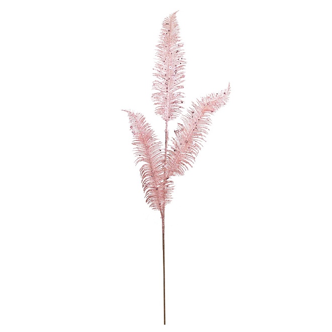 Ветка с глиттером h77см розовый