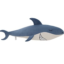 Мягкая игрушка-подушка Акула, h80см, темно-синий