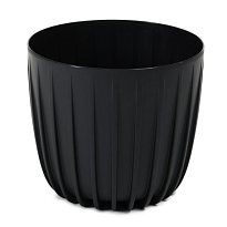 Кашпо Lamela Mira низкая d16 h14см 2,2л пластик черный