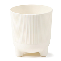 Кашпо Lamela Aria eco recycled jumper на ножках d14 h15см 1.6л пластик кремовый