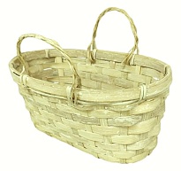 Корзина (бамбук) d26*h13*hh11см овал желтый