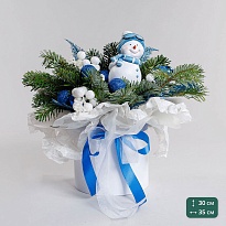 Композиция новогодняя "Синий иней"