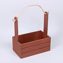 Ящик деревянный для декора 25*15*30см шоколадный