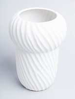 Ваза декоративная d12*h20см керамика белый