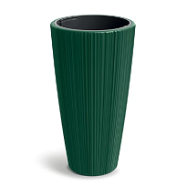 Кашпо Prosperplast ORO d39 h73см 20л с вкладкой пластик зеленый 