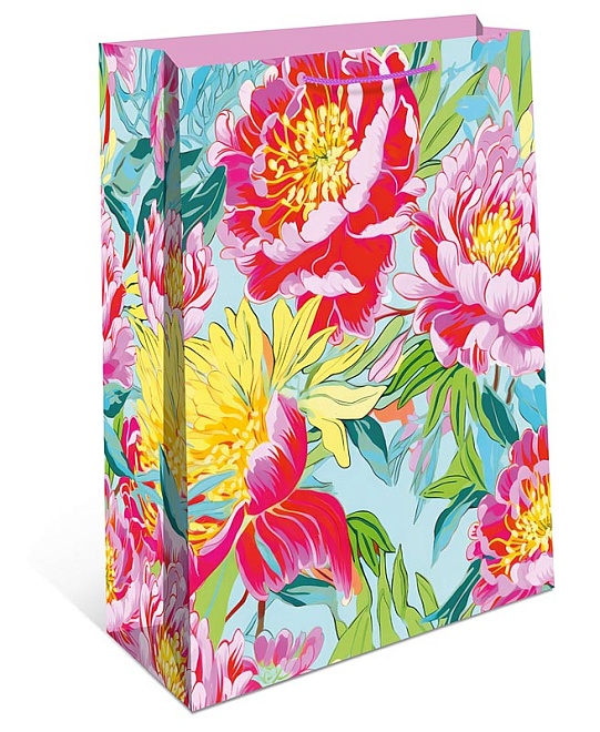 Пакет подарочный 18*23*10см Цветы
