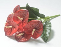 Антуриум искусственный 7 голов h49см красный