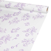 Пленка матовая 58см*10м 65мкр Бутоны роз светло-сиреневый