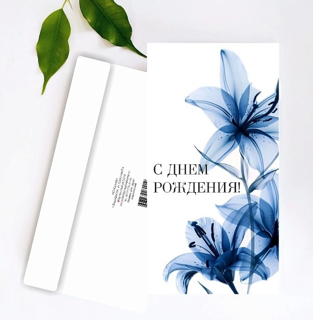 Конверт для денег С днем рождения 10*19см