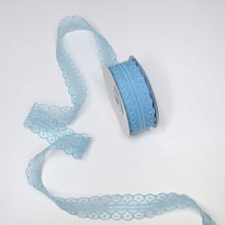 Лента кружево 3см*20ярд небесный