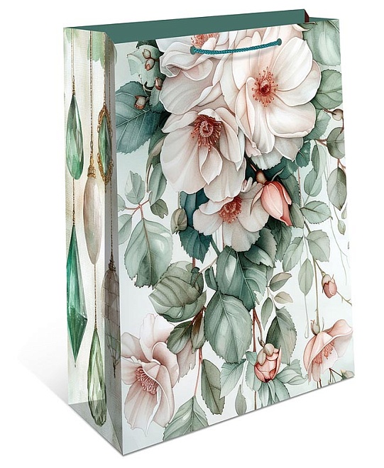 Пакет подарочный 18*23*10см Цветы