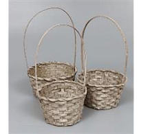 Корзина (бамбук) d18*h10*hh34см круг какао