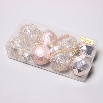 Елочные игрушки Восторг 5см 8шт/упак шампань