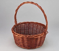 Корзина (ива) d39*39*h17*hh42см круг коричневый