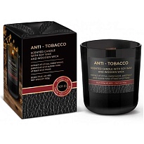 Свеча в стакане Bartek, 150г, аромат Антитабак, дерев. фитиль