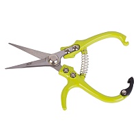 Секатор Listok 24,5см с блокировкой нержавеющая сталь салатовые ручки