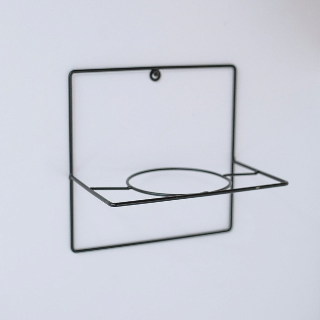 Подставка для цветов Ларго квадрат 1яч d12.5 металл черный