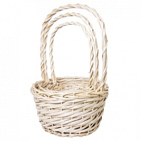 Корзина (ива) d33*h23*hh52см круг натуральный