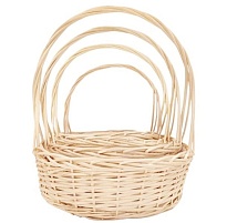 Корзина плетеная (ива) d38*h14*hh45см круг натуральный