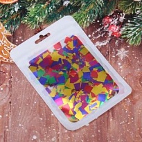 Конфетти Квадрат 15г микс