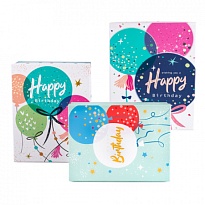 Коробка подарочная 27*21*8см Happy Birthday шары 