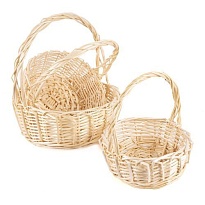 Корзина (ива) d20*h12*hh25см круг натуральный