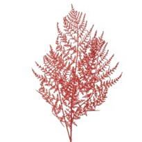 Ветка искусcтвенная с глиттером h80см красный