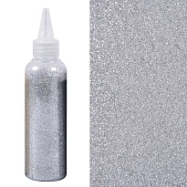 Глиттер 80г с дозатором серебряный
