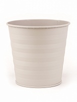 Кашпо Линии d15,5 h14.5см металл бежевый